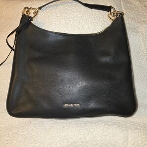 MICHAEL Michael Kors Black Shoulder Bag with Gold Hardware
